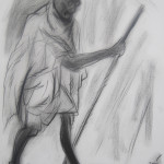 Jatin Das -Gandhi Conte Drawing 2014 (2)