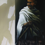 Sudip Roy - 48 x 36 inches - Oil on Canvas - GANDHI JI